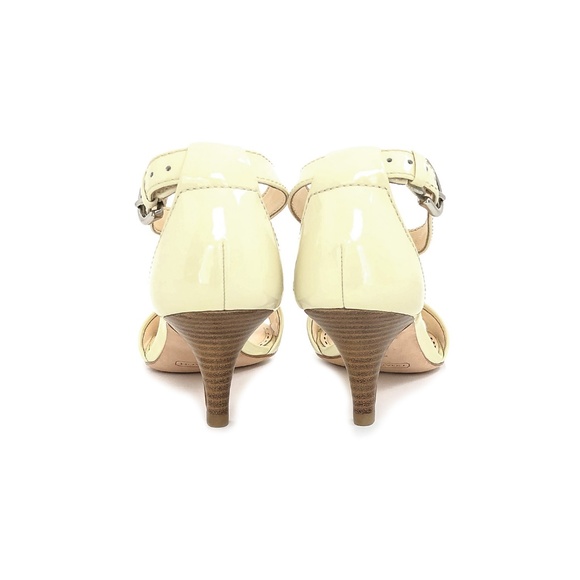 Coach Inez Patent T-Strap Sandal Ivory Sz 7B - Picture 4 of 6